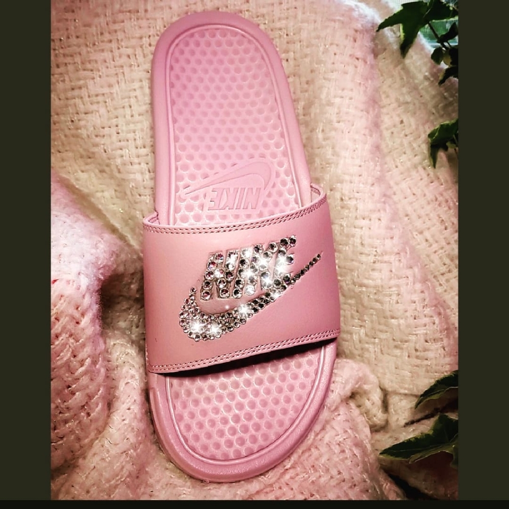 Custom Rhinestone Nike Benassi Slide